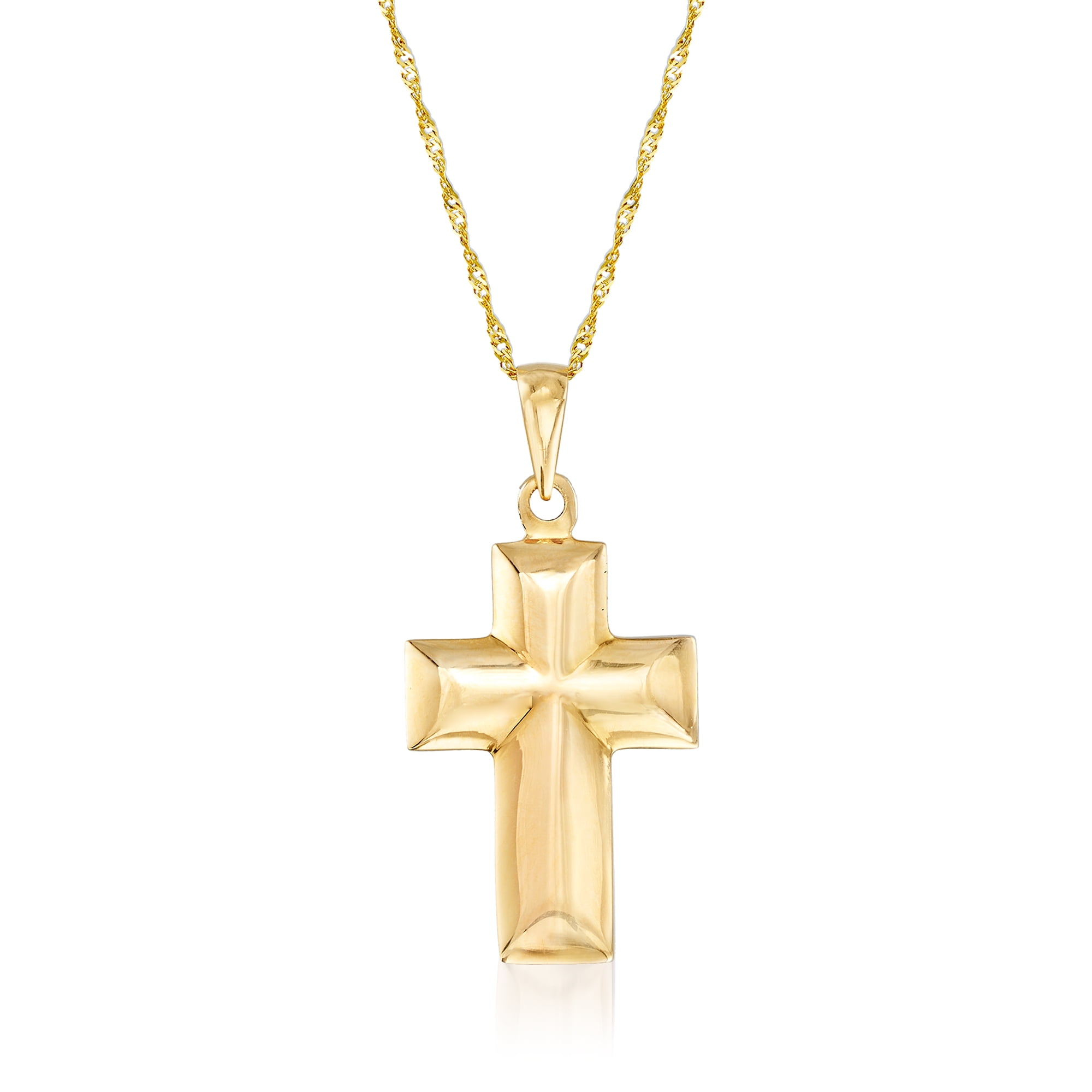 RossSimons RossSimons 14kt Yellow Gold Cross Pendant Necklace
