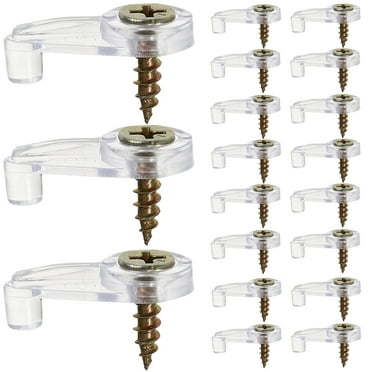 Glass Clip Cabinet Door Retainer Clips Fireplace Screen Suite Securing Plastic 50 Pcs