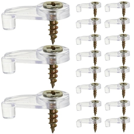 

Mirror Retainer Brackets Nails Clips Glass Shelf Hanging Hardware for Door Suite Plastic 100 Pcs