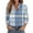 z1 Sky Blue, variant on Button Down Shirts for Women Dressy Casual Long Sleeve Lapel Collared Blouses Tops Loose Plaid Shirts