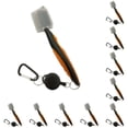 thumbnail image 2 of Soidarity Cepillo para palos de Golf de acero inoxidable, repuesto ergonómico, telescópico, de doble cara, para zapatos, accesorios, tapa Naranja con Tapa 10Conjunto, 2 of 6