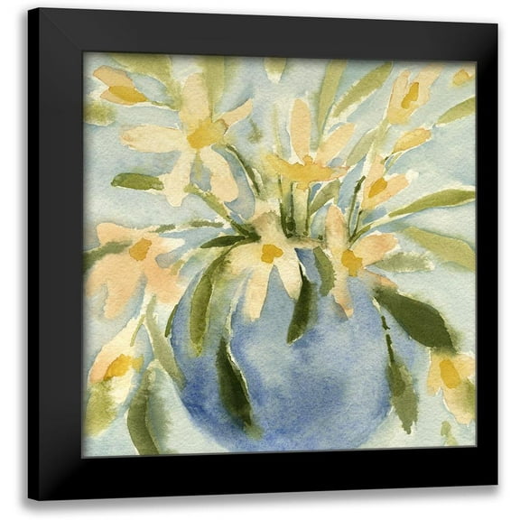 Caroline, Emma 12x12 Black Modern Framed Museum Art Print Titled - Basic Blooms II