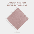 thumbnail image 4 of Comfy Cubs Hooded Baby Towels 2-Pack, Large 32" x 32" - 6 Layer, 100% Muslin Cotton, Mauve, 4 of 6