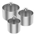 thumbnail image 2 of 3-Piece Stainless Steel Onigiri Rice Ball Mold Set - Non-Stick DIY Sushi Maker with Round Food Rings for Bento Lunch Preparation - Silver, 2 of 9