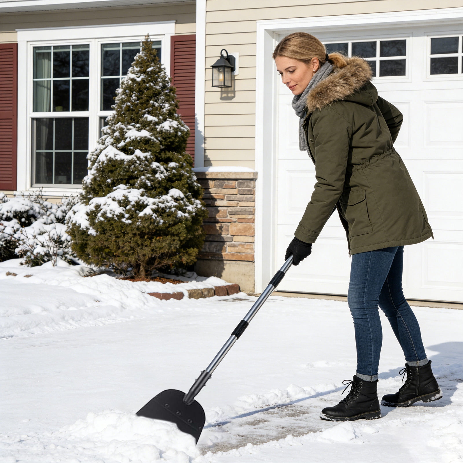 All-Season Snow Ice Shovel Garden Tool, Versatile Weeding Shovel Ice Scraper, Durable Sturdy Design, Efficient for Snow Removal Garden Edging Yard Landscaping Home