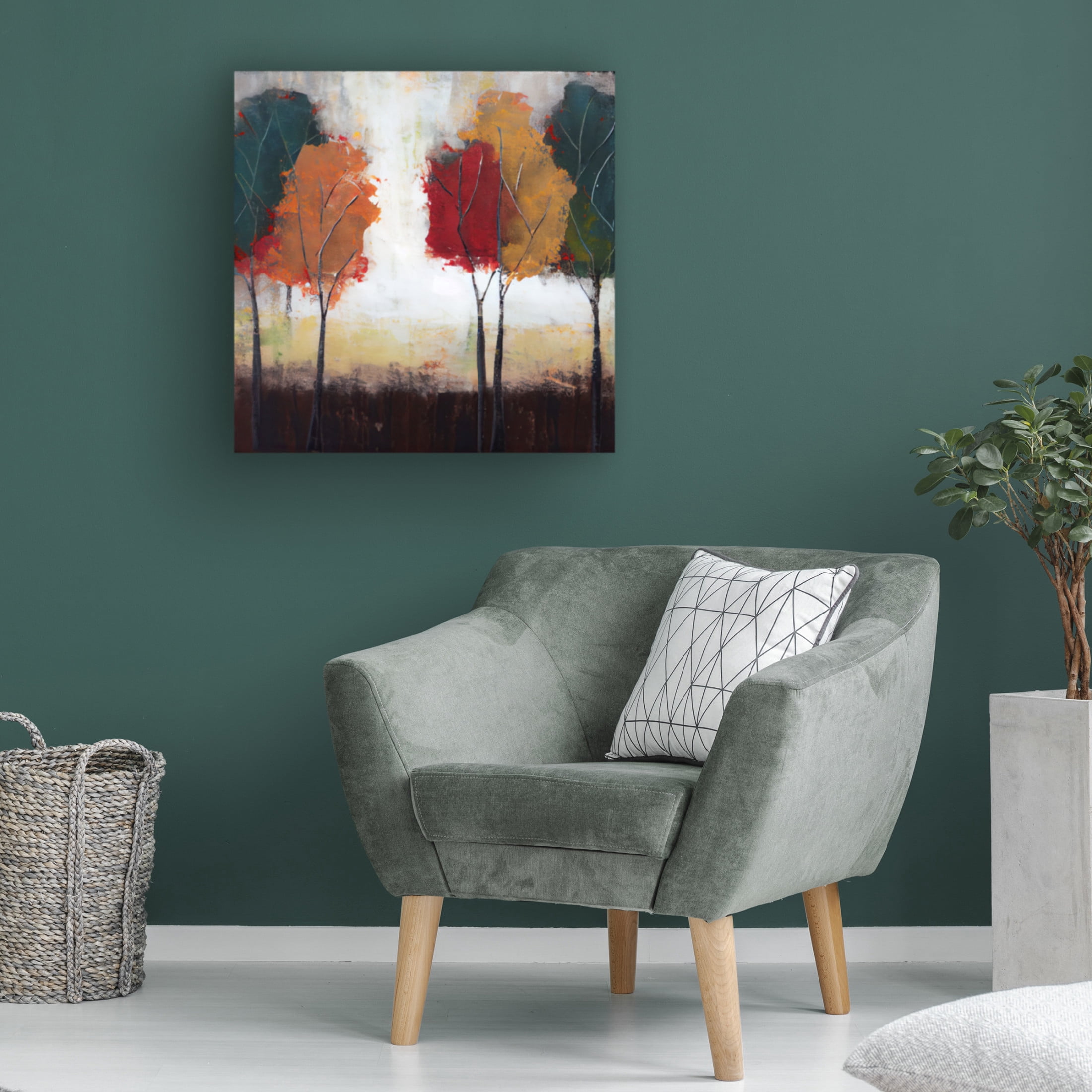 Canvas Wall Art - Sasha 'Manchester Autumn II' Wall Art for Living Room, Bedroom, or Office Décor by Trademark Fine Art - 18 x 18 Inches