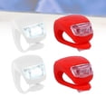 thumbnail image 3 of EeaseCA Ensemble de 4 Lampes de Sécurité en Silicone pour Vélo Cyclisme, Tête avant Arrière, Lumière de Sécurité, Accessoires de Vélo Lumineux et Étanches (2 Blancs et 2 Rouges), 3 of 7