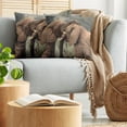 thumbnail image 5 of Ambesonne Animal Throw Pillow Cover 2 Pack, Savannah Animals Savanna, 16", Brown and Green, 5 of 7