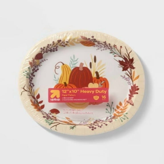 Fall Disposable Platters - 16ct -