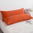 thumbnail image 4 of Ntbay 2 Pack Microfiber Ultra Soft Body Pillowcase with Envelope Closure, Wrinkle, Stain Resistant Body Pillow Cover, 20" x 54", Brunt Orange (Not Include Body Pillow), 4 of 6