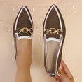 thumbnail image 2 of YOUYEDIAN Flat Shoes for Women Dress Non Slip Slip on Loafers Spring Fall Work Walking Shoes Trendy Closed Toe Orthopedic Shoes (Light Brown), 2 of 4