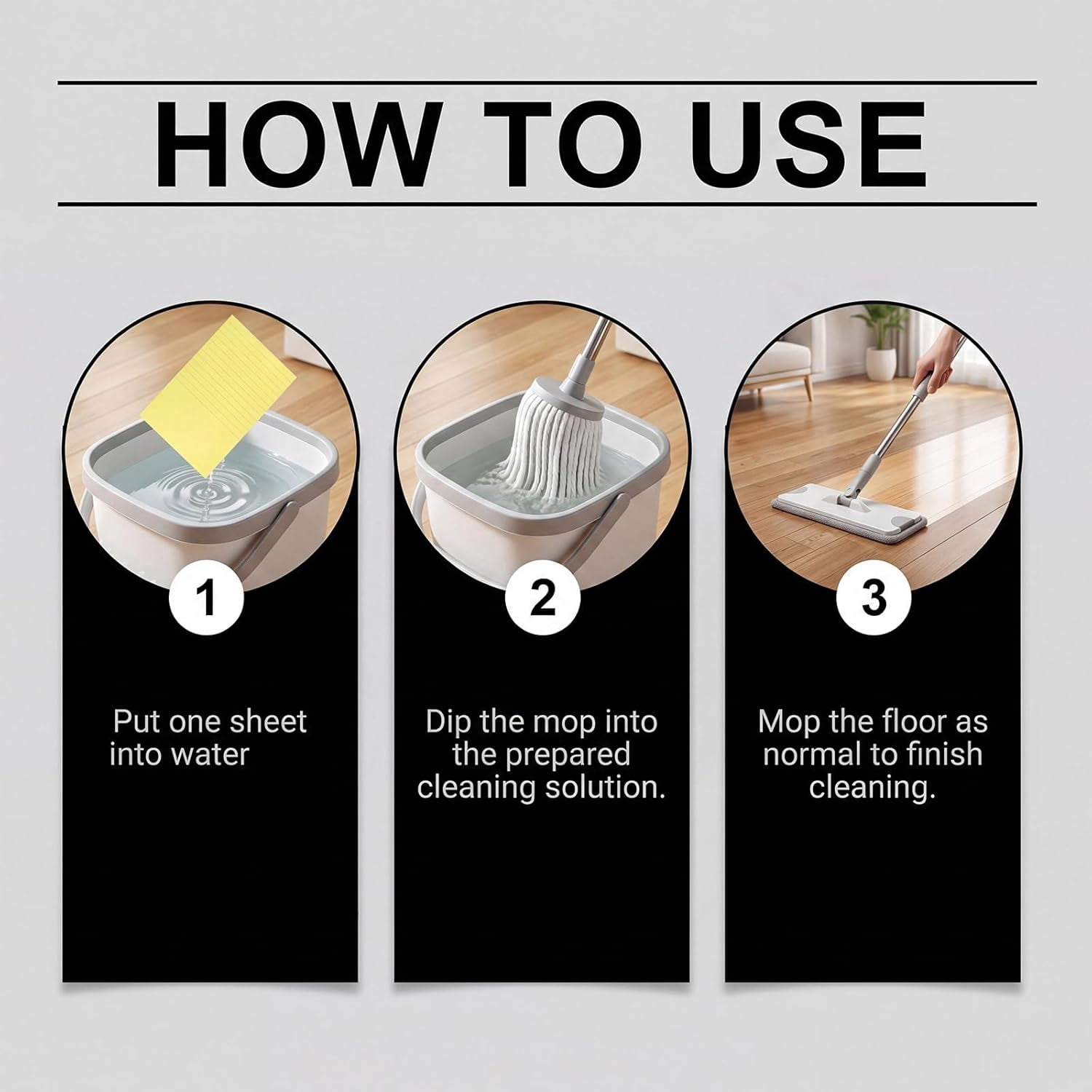 Multiple Effect The Floor Clean,100/200/300 Piece Floor Cleaning Tablets Multi-Surface Cleaner, Gentle Formula Floor Cleaner And Polish For Hardwood Laminate Tile & Rv Walls