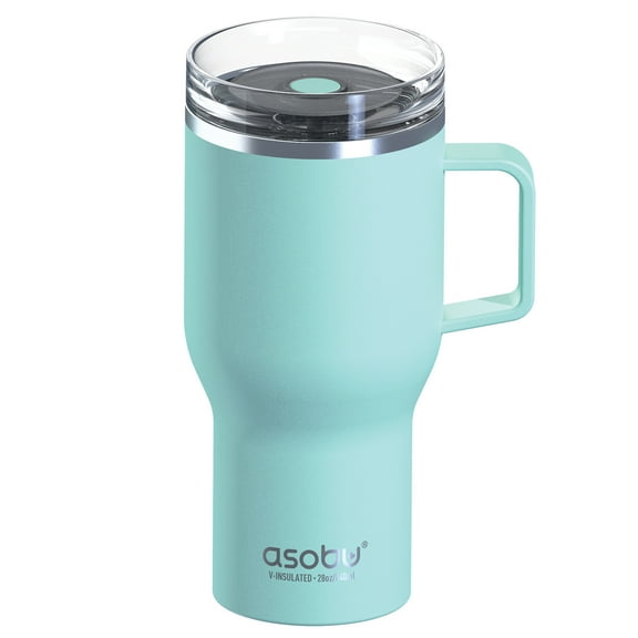 ASOBU 28-Oz. Double-Wall-Insulated Stainless Steel 360° Mug, Teal
