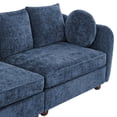 thumbnail image 5 of Carolayne 90‘’ Modern 3 Seater Upholstered Sofa with 2 pillows for Living Room, Blue, 5 of 10