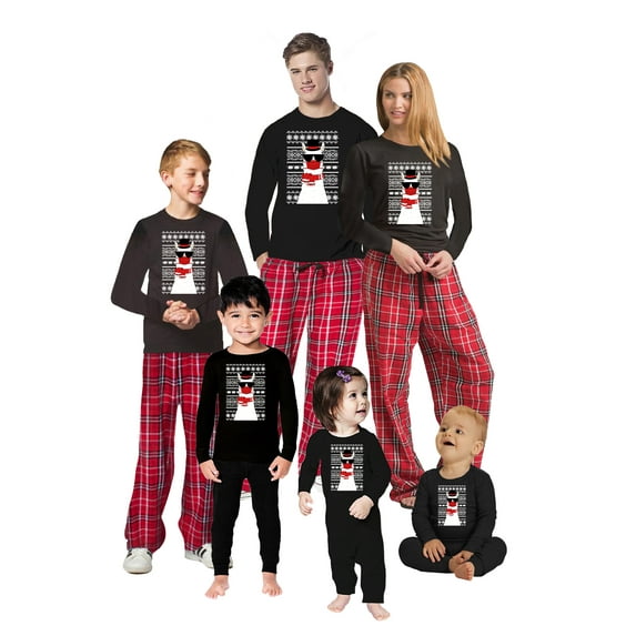 Christmas 2020 Pajamas for Family Funny Matching Christmas PJs - Holiday Xmas Quarantine Jammies - Ginger Bread Man Santa Llama Cat