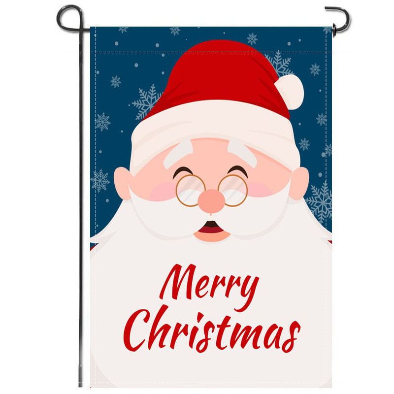 12x18 12"x18" Merry Christmas Holiday Santa Claus Vertical Sleeve Flag Garden 