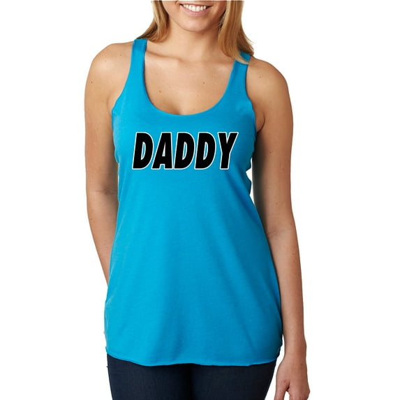 Wild Bobby, Classic Daddy Dad, Father's Day, Women Tri-Blend Racerback Tank Top, Vintage Turquoise, Medium