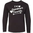 thumbnail image 3 of Inktastic I'm Grandma's Favorite with Arrow and Hearts Long Sleeve Youth T-Shirt, 3 of 5