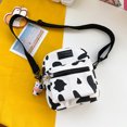 thumbnail image 2 of Bolsas de lona con estampado de vaca, bolso de lona con patrón de piel de vaca manchado, bolsos casuales de hombro duraderos para viajes diarios, 2 of 5