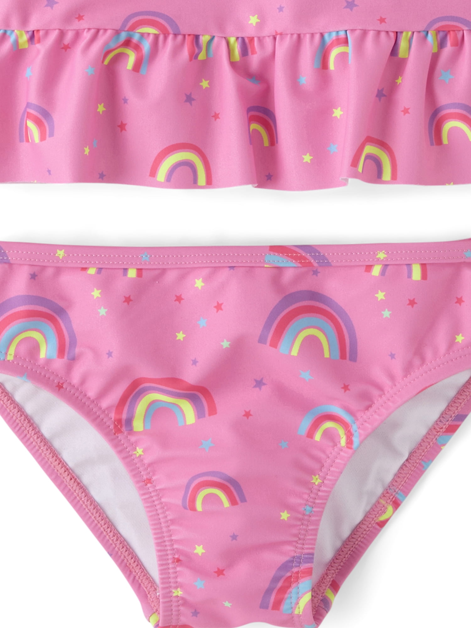 The Children's Place Baby & Toddler Girls Short Sleeve Peplum Swimsuit, 2-Piece, Sizes 6M-5T