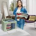 thumbnail image 4 of Sorbus Storage Bin with Dividers, Stackable & Foldable with Window & Handles for Linens & Clothes, 4 of 4