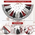thumbnail image 4 of Christmas Tree Skirt 48 Inch, Grey and White Buffalo Plaid Xmas Tree Skirt, Winter Christmas Tree Mat for Home Party Holiday Indoor Outdoor Decorations, 4 of 6