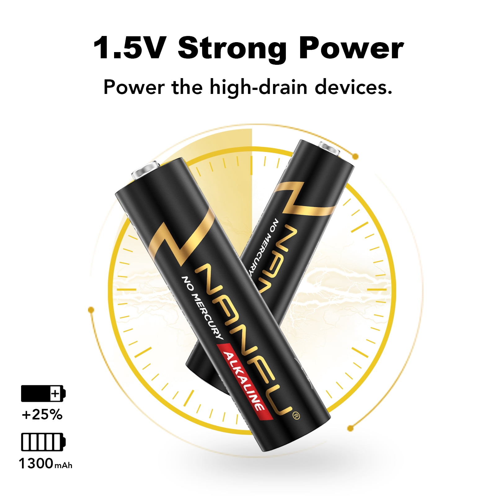 NANFU Alkaline AAA Batteries (48 Pack), Triple A Batteries, 1.5 Volts Long-Lasting Triple A Batteries