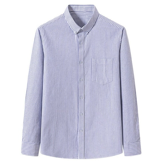 Xzbqbs Mens Polo Shirts Long Sleeve Casual Striped Button Up Shirts Lightweight Pullover Shirts Classic Fit Dress Shirts for Men