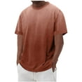 thumbnail image 2 of CFLVAEK Mens Tshirts Cotton Short Sleeve T Shirts Casual Summer Round Neck Tshirt Fashion Gradient Graphic Tees Watermelon Red L, 2 of 6