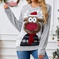 thumbnail image 6 of Aloohaidyvio Ugly Christmas Sweaters for Women Cute Fuzzy Funny Wintertime and Holiday Parties Knitted Pullover Sweater Gray XL, 6 of 6