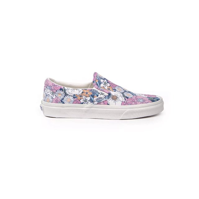 Tenis Vans Retro Floral Classic Slip-On Mujer rosa 23