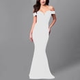 thumbnail image 3 of Women's Off Shoulder Mermaid Maxi Dress Elegant Sweetheart Neck Evening Gown for Party Graduation, 3 of 8