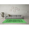 thumbnail image 3 of Ahgly Company Indoor Round Oriental Emerald Green Industrial Area Rugs, 5' Round, 3 of 4