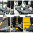 thumbnail image 7 of ulogu Waterproof Steel Toe Shoes for Men Lightweight Non-Slip Sneakers Puncture Proof Shoes (Men Size 13, Gray), 7 of 7