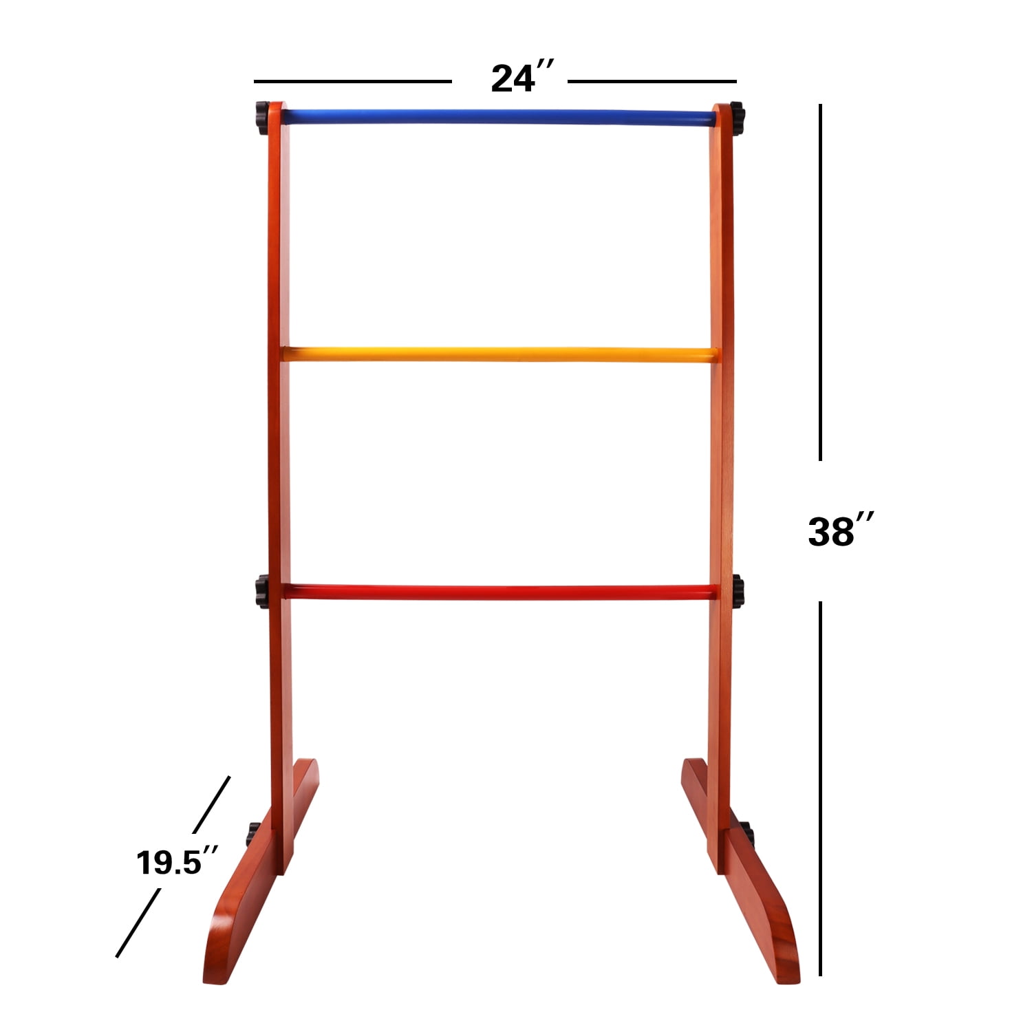 GSE Games & Sports Expert Solid Wood Ladder Ball Toss Game Set with Ladder Ball Bolas & Carrying Case for BBQ, Tailgating, Camping, Beach, Backyard Gatherings