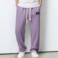 thumbnail image 2 of Mens Casual Joggers Pants Cotton Drawstring Chino Hiking Pants Outdoor Sweatpants with Pockets Joggers Sweatpants ,XXL-Purple, 2 of 6