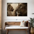 thumbnail image 3 of Elephant Stock Lion And His Cub Wall Art - Horizontal Canvas Wall Art - Living Room Wall Decor - Animal Canvas - Black And Brown Decor - 48" x 32", 3 of 8