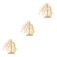thumbnail image 1 of Baohd 1/2/3/5 Eco-friendly Round Edge Tree Desktop Decor - Good Wishes For Happiness Yellow 3PCS, 1 of 6