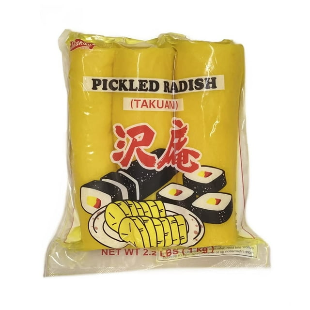 Shirakiku Takuan (Pickled Radish) | For Salad, Sushi, Bento Box | Ready to Eat (35.2oz, Pack of 3)