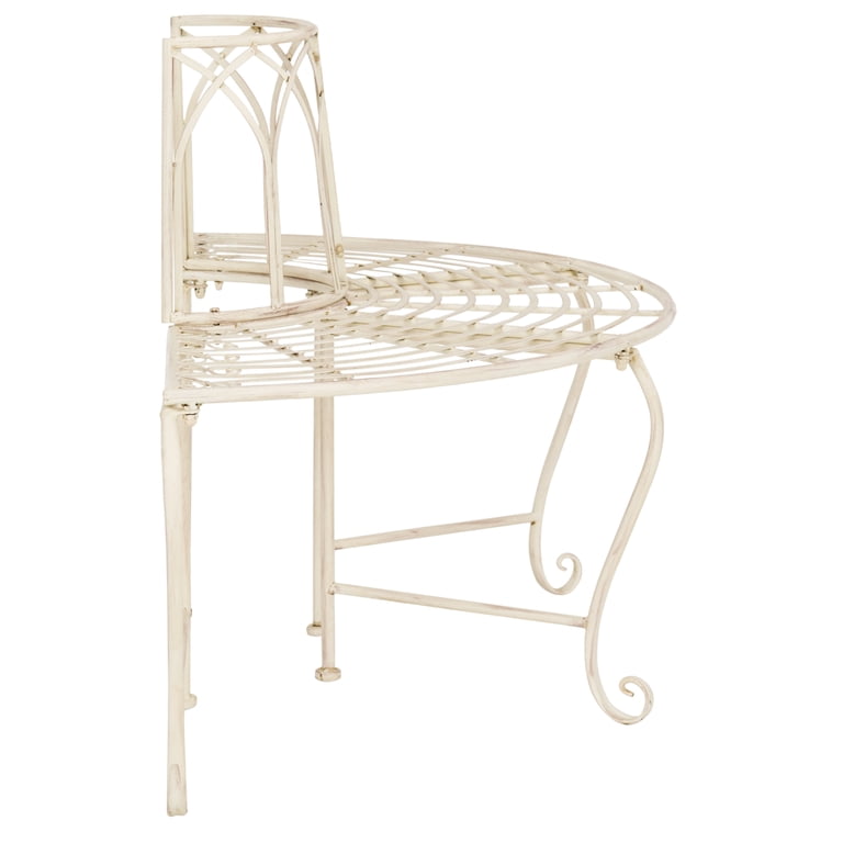 Safavieh Abia 50-Inch Iron Tree Bench, Antique White photo 4