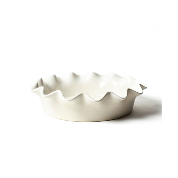 Signature White Ruffle Pie Dish - Ideal for Baking and Serving