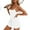 White, variant on Bzhegqhd Women's Solid Color Casual Summer Sports Sleeveless Jumpsuit Skirt with Thin Shoulder Straps Double Lined Shorts Jumpsuit