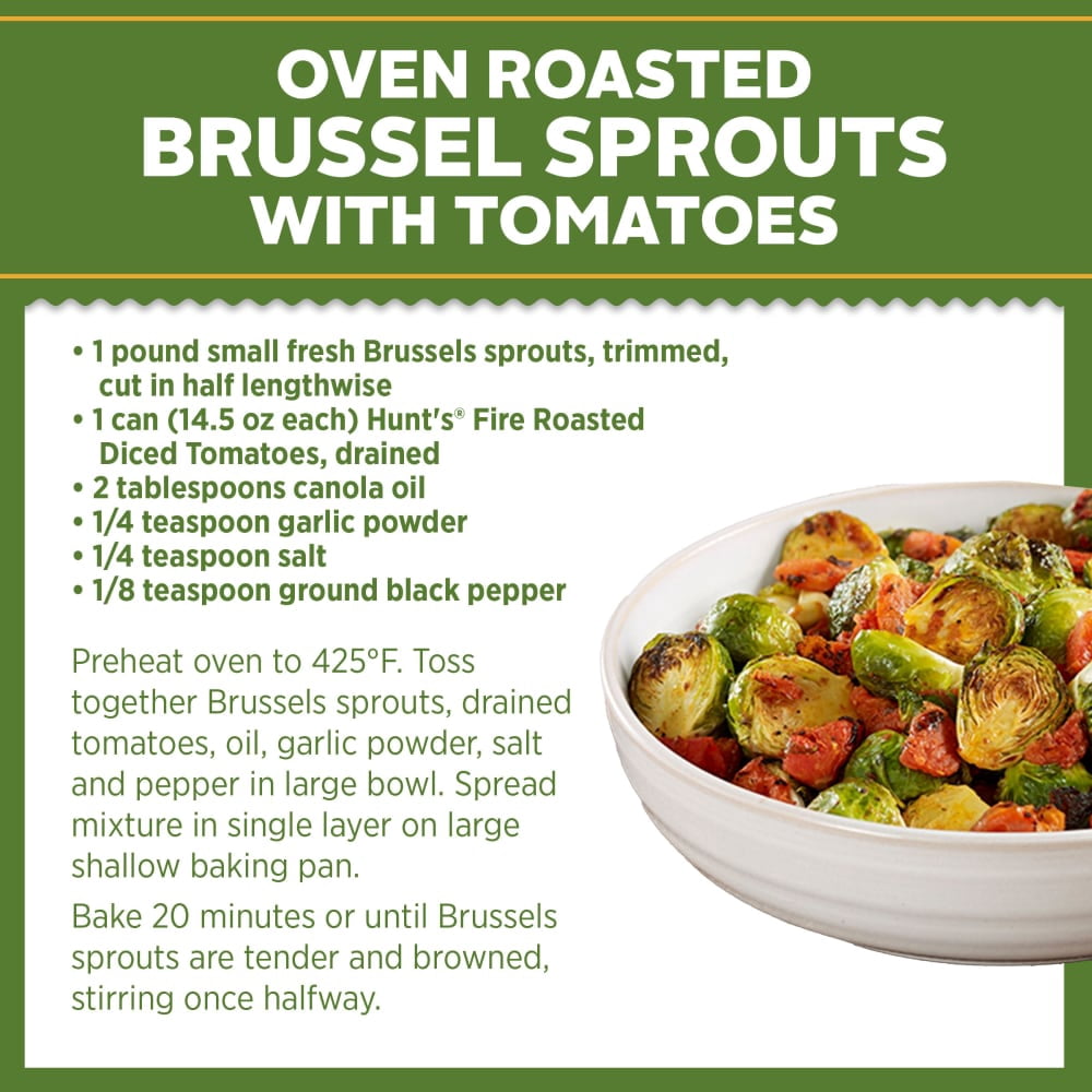 Hunts Fire Roasted Diced Tomatoes with Garlic 14.500 oz - 5 Pack