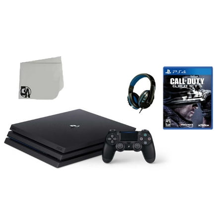 Sony PlayStation 4 PRO 1TB Gaming Console Black with Call of Duty Ghosts BOLT AXTION Bundle Used