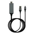 thumbnail image 1 of Cable adaptador tipo C a cable de interfaz multimedia de alta definición Adaptador de PVC y cobre para teléfono y portátil Negro, 1 of 10