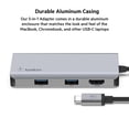thumbnail image 3 of Estación de acoplamiento multipuerto 5 en 1 con hub USB-C de Belkin con HDMI 4K, 3 of 7