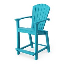 Wildridge Classic 26" High Counter Chair, Aruba Blue - Outdoor Weather Resistant Recycled Plastic Furniture for Patio