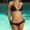 Black, variant on Women String Triangle Bikini Set Swimsuit Two Piece Bathing Suit Halter Tie Bikini Swim Suit Swimwear White L(L)