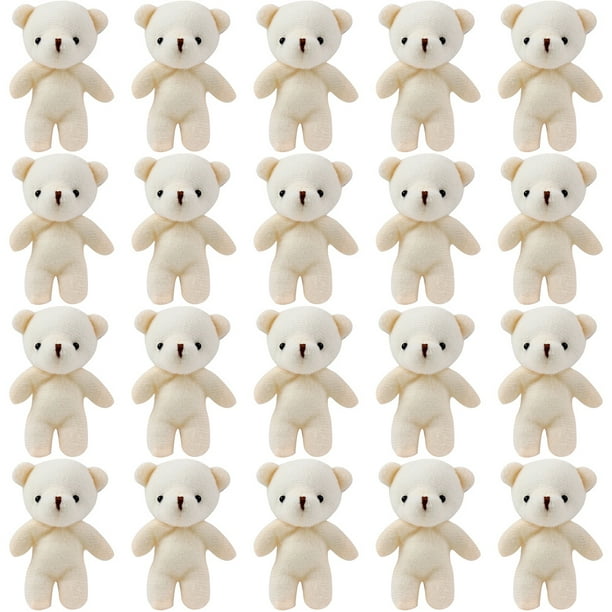 WORGEOUS 20 piezas figuritas decorativas de osos adorables osos pequeños multifunción Mini decoraciones de osos
