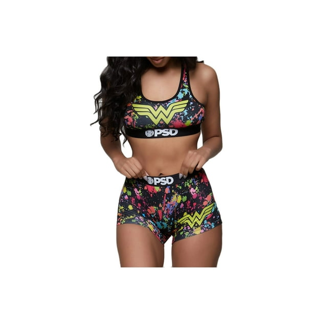 Download Psd Dc Wonder Woman Paint Splatter Women S Boy Shorts X Small Walmart Com Walmart Com